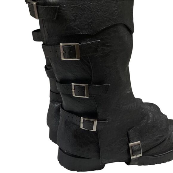 Funtasma Boots Mens 8 9 Black Pirate Captain Medieval Knight Aristocrat Nobleman - Picture 5 of 12